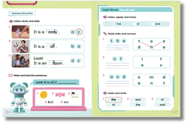 Workbook 활동 페이지