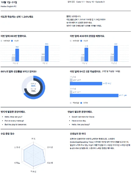 Monthly AI Report 예시 화면